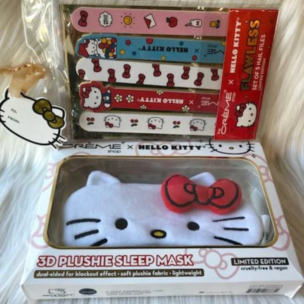 The Crème Shop x Hello Kitty Sleep Mask & Nail File Set